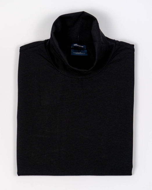 'ЧЕРНО ТРИКОТАЖНО ПОЛО ОТ ПАМУК С ЕЛАСТАН