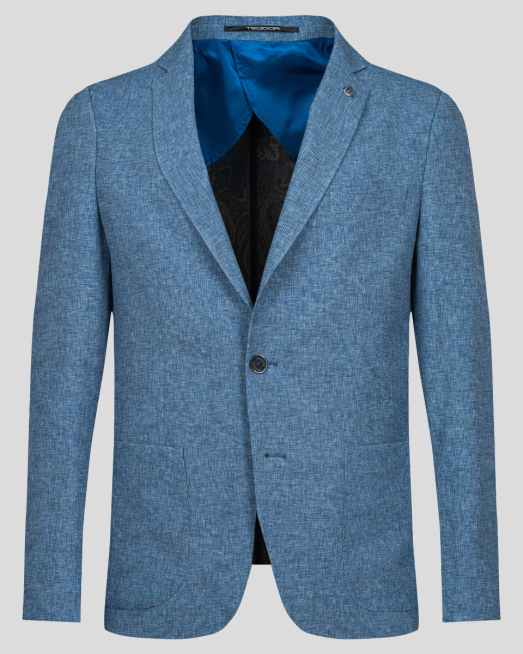 'СИН МЕЛАНЖИРАН КОСТЮМ ВТАЛЕН СИЛУЕТ