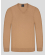 ШПИЦ ПУЛОВЕР ОТ PREMIUM ПАМУК С БРОДЕРИЯ ЛОГО В ЦВЯТ КАМЕЛ