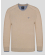 БЕЖОВ ПУЛОВЕР ОТ PREMIUM ПАМУК С КОНТРАСТНА ПЛАТКА И БРОДЕРИЯ ЛОГО